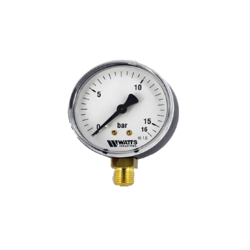 Радиальный манометр F+R200 (MDR) 1/4" 50 мм 16 бар Watts Радиальный манометр F+R200 (MDR) 1/4" 50 мм 16 бар Watts